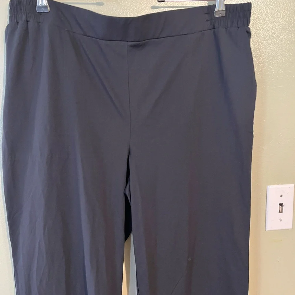 Soma Womens Pull On Stretch Tech Knit Black Pants Soft XXL
